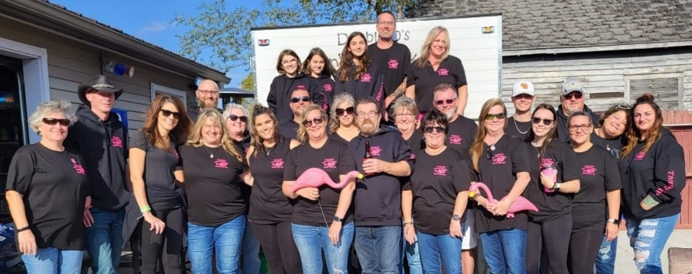 Thirsty Beaver staff at annual breast cancer event.